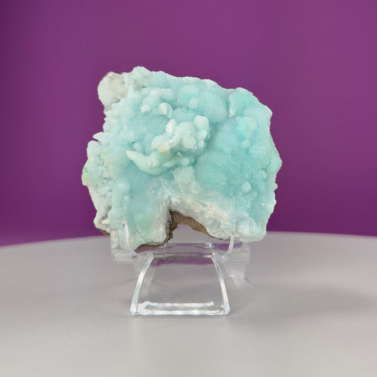 Blue Aragonite Specimen (Yunnan, China) (Includes Acrylic Stand)