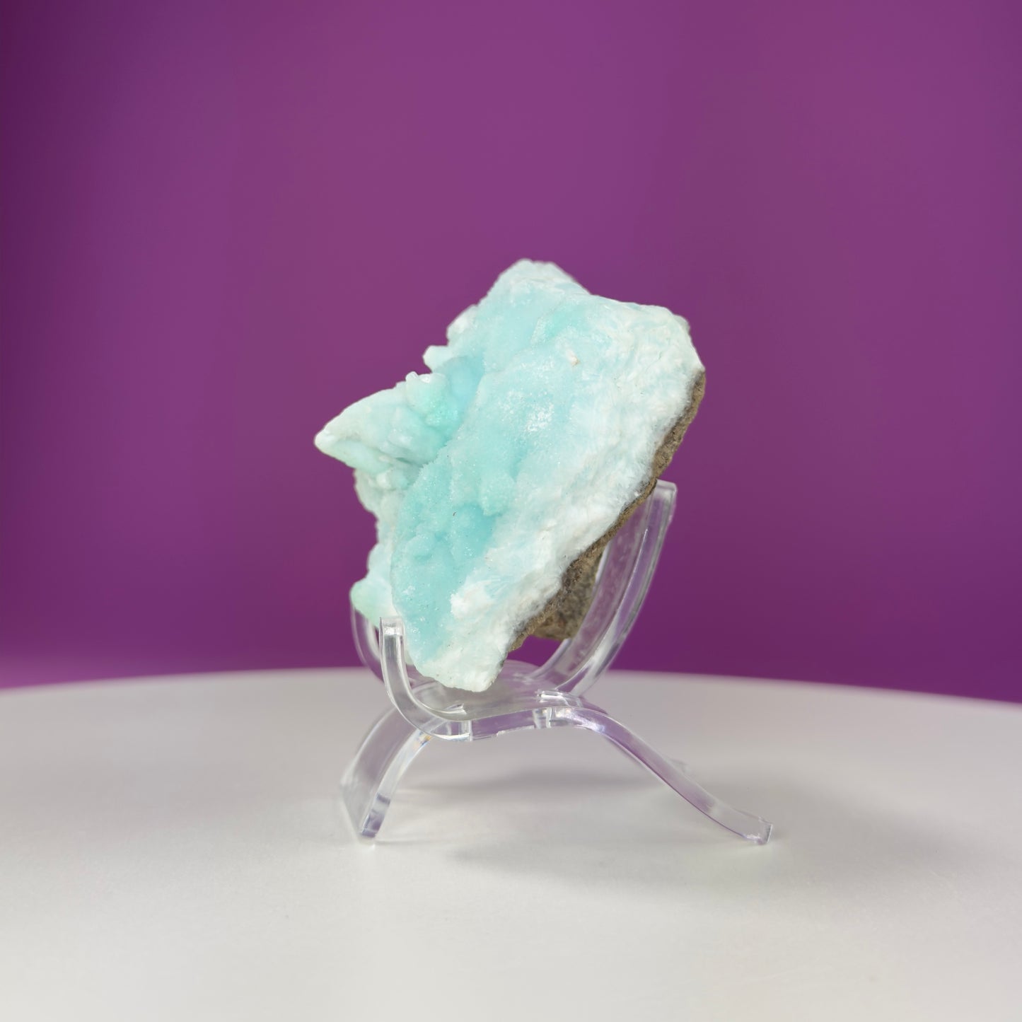 Blue Aragonite Specimen (Yunnan, China) (Includes Acrylic Stand)