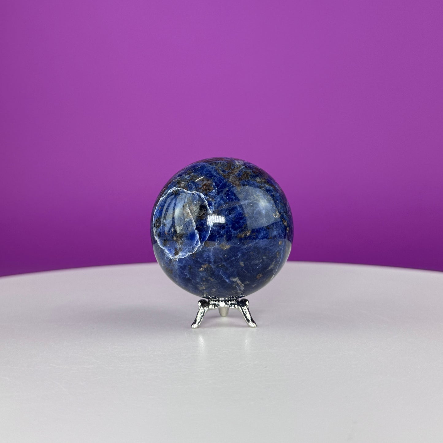 Sodalite Sphere (Includes Silver Metal Stand)
