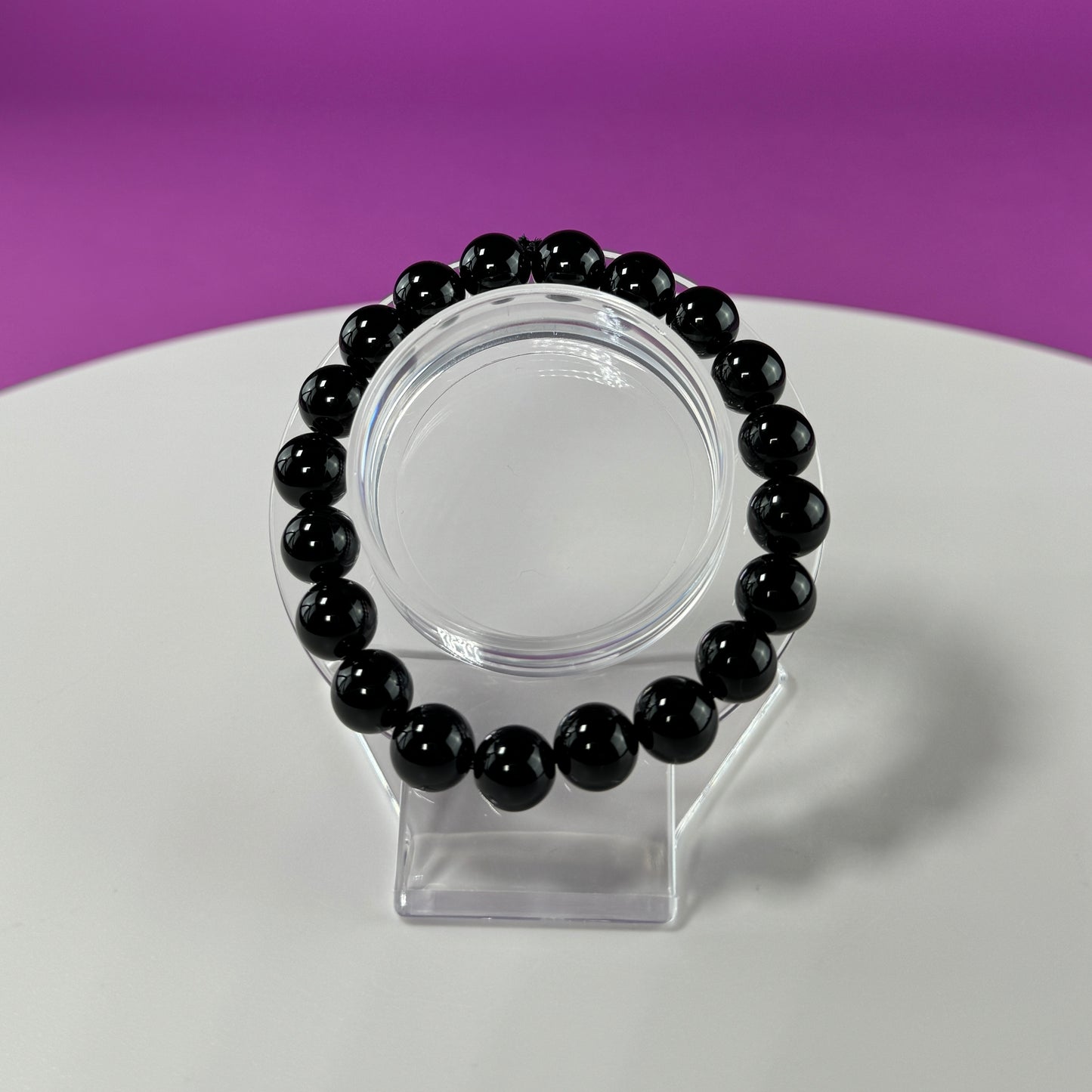 Black Obsidian Bracelet-10 Millimeter Beads