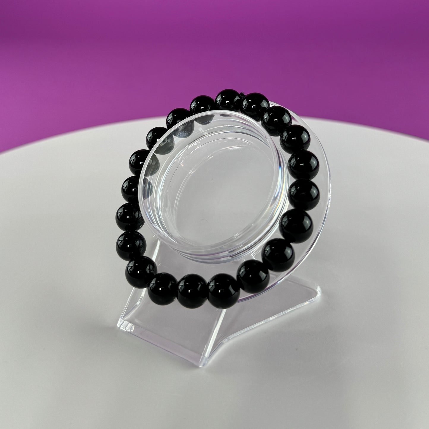 Black Obsidian Bracelet-10 Millimeter Beads