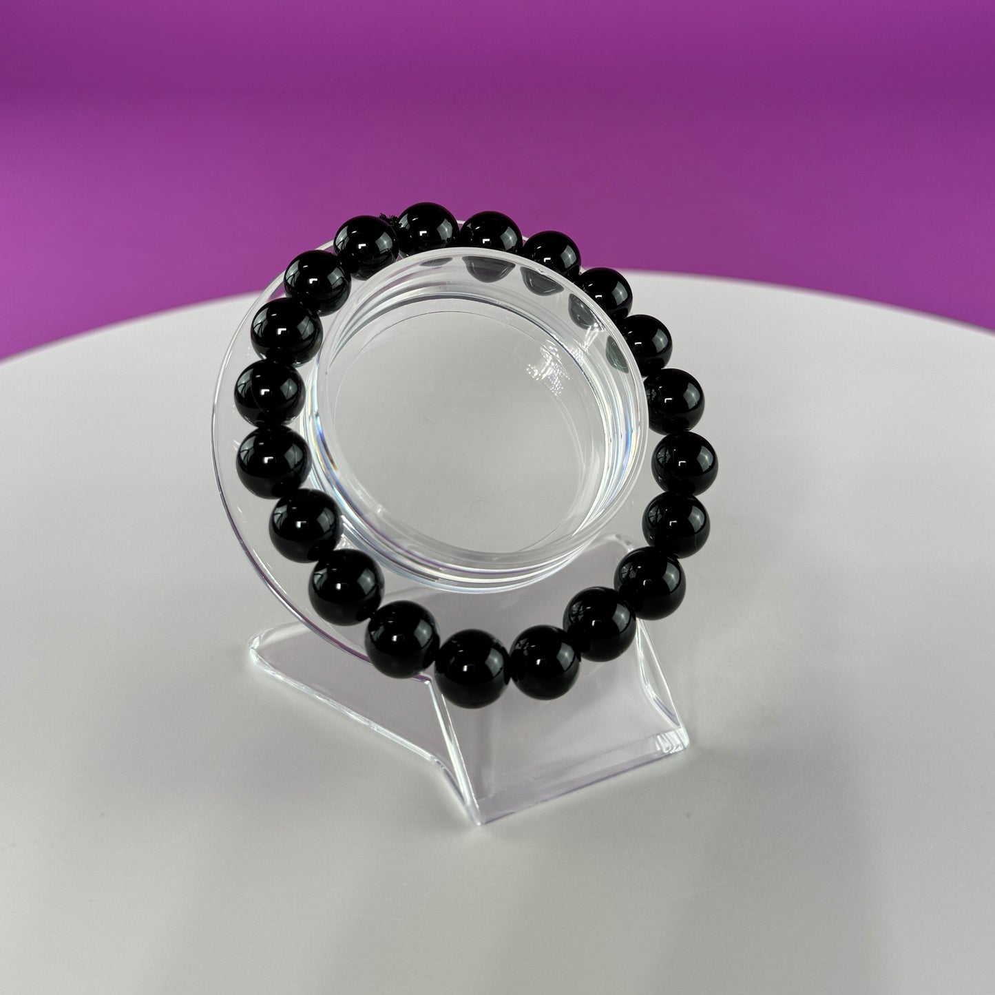 Black Obsidian Bracelet-10 Millimeter Beads