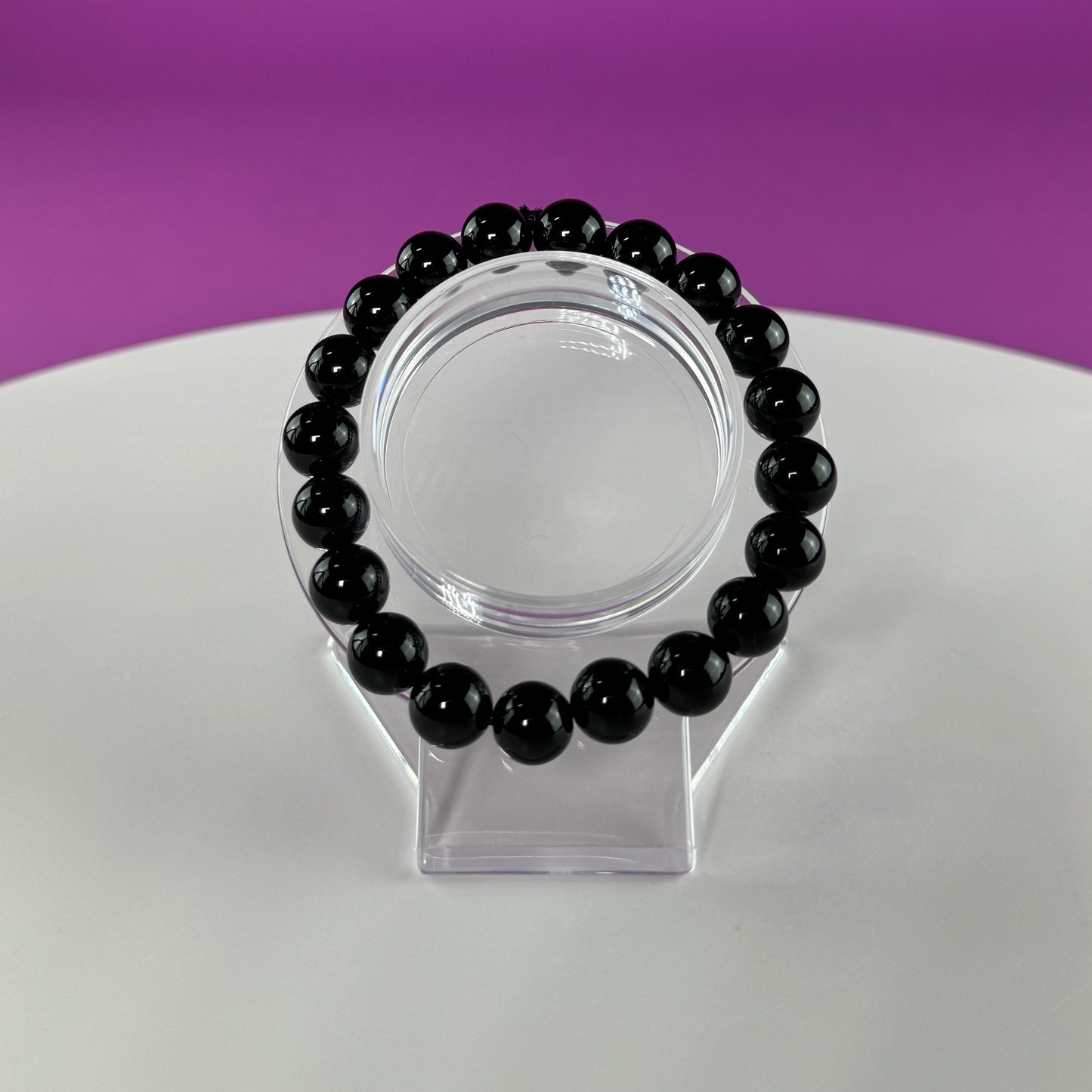 Black Obsidian Bracelet-10 Millimeter Beads