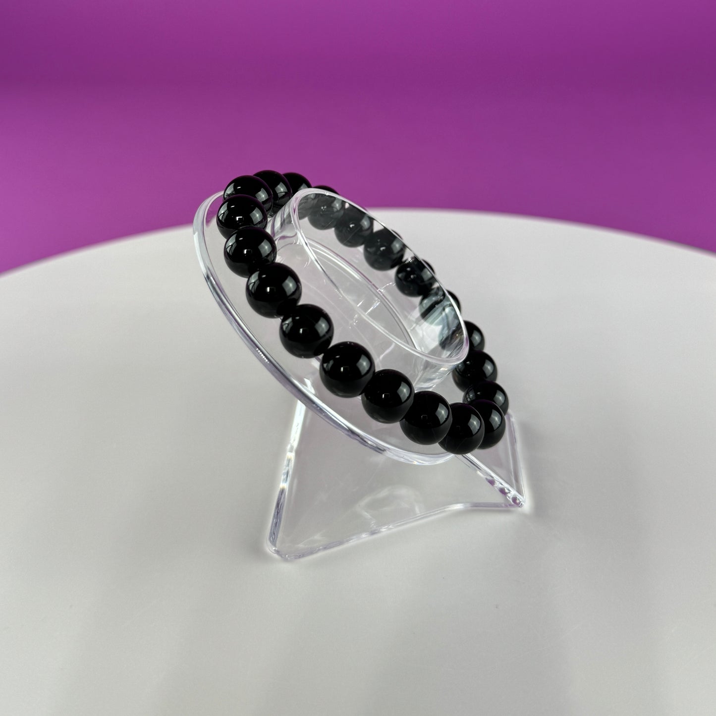 Black Obsidian Bracelet-10 Millimeter Beads