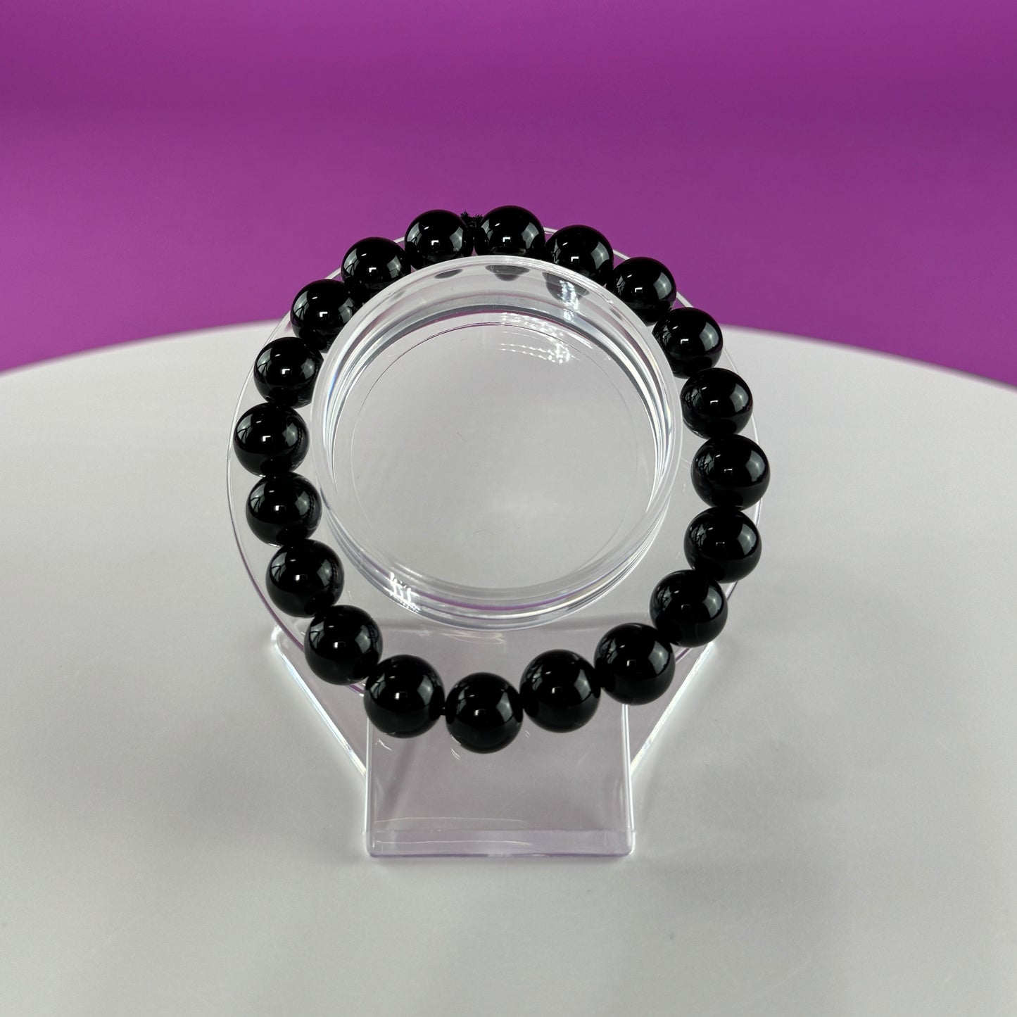 Black Obsidian Bracelet-10 Millimeter Beads