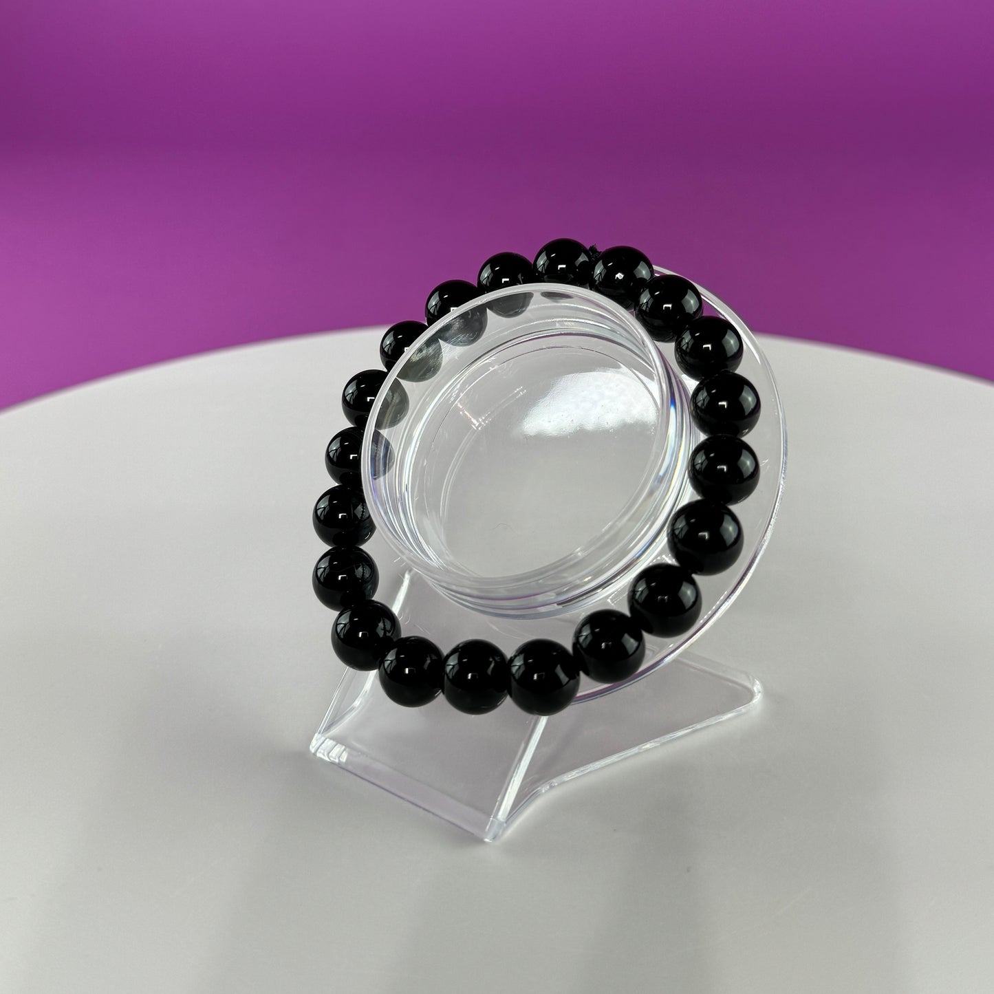 Black Obsidian Bracelet-10 Millimeter Beads