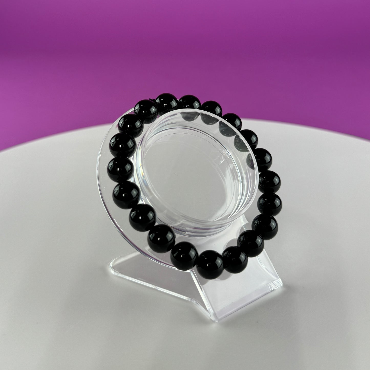 Black Obsidian Bracelet-10 Millimeter Beads