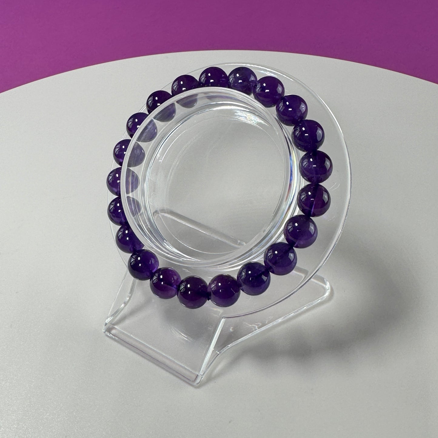 Amethyst Bracelet - 8 Millimeter Beads
