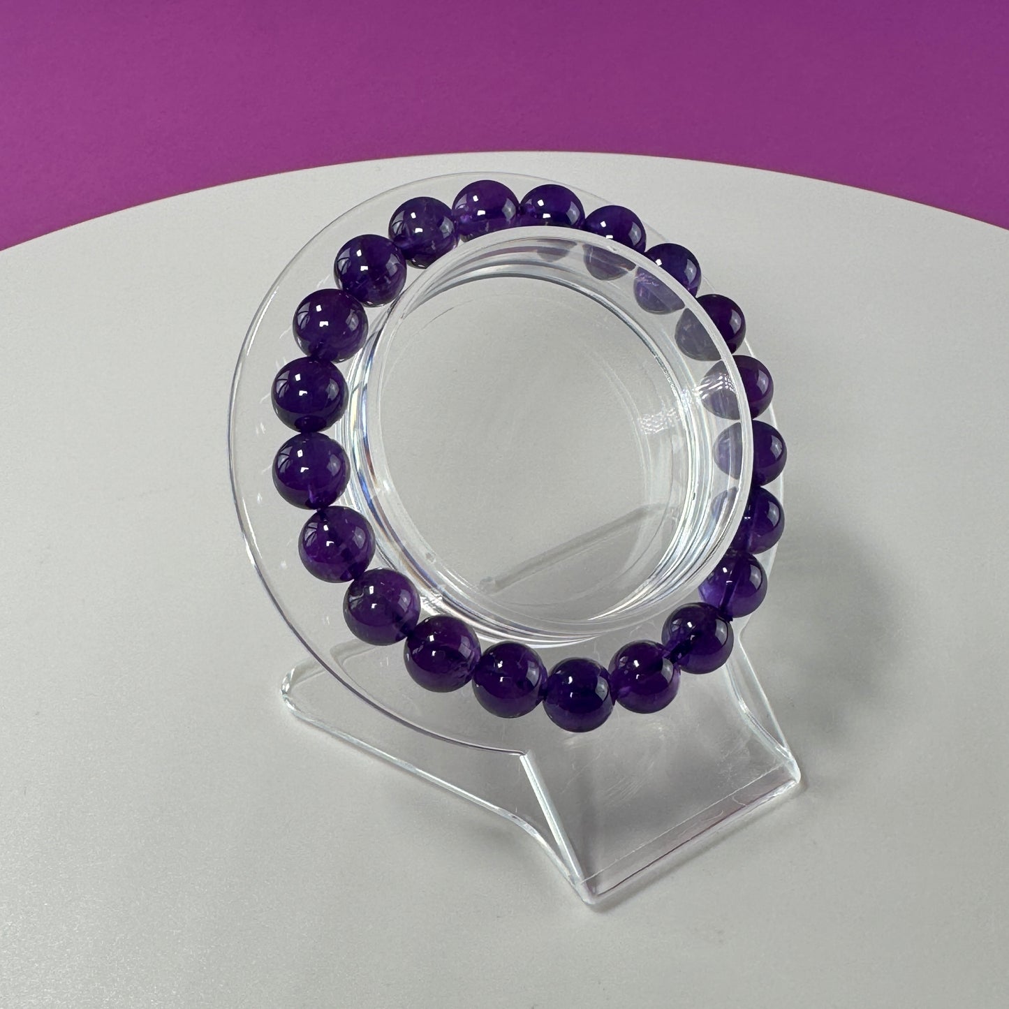 Amethyst Bracelet - 8 Millimeter Beads