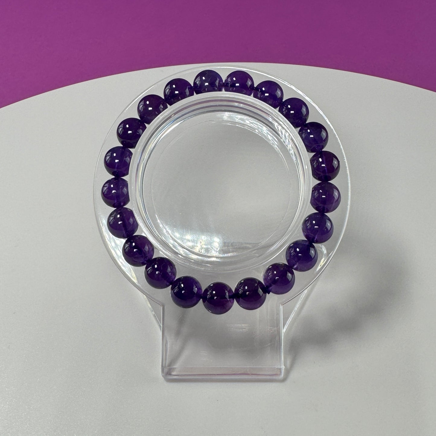 Amethyst Bracelet - 8 Millimeter Beads