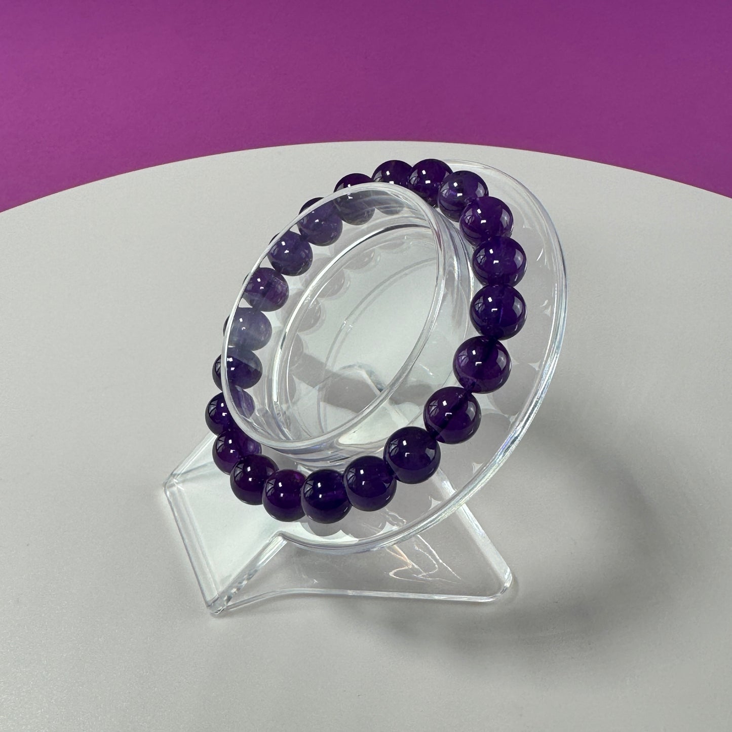 Amethyst Bracelet - 8 Millimeter Beads