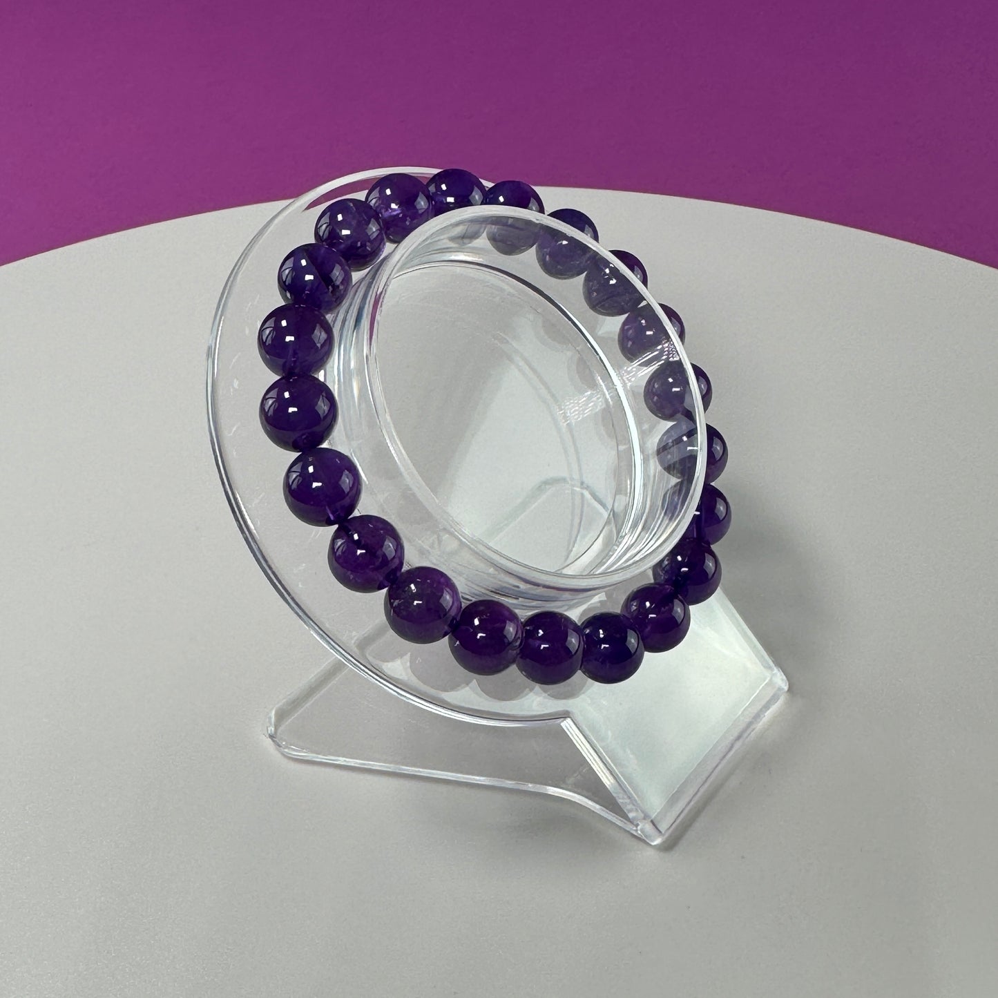 Amethyst Bracelet - 8 Millimeter Beads