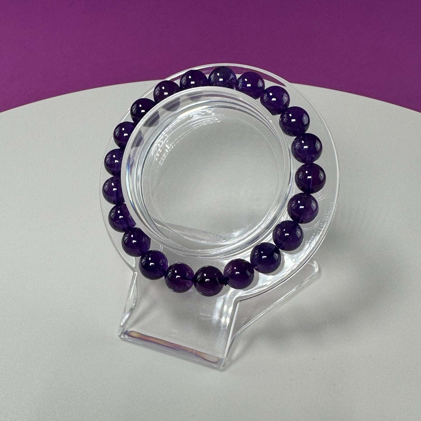 Amethyst Bracelet - 8 Millimeter Beads