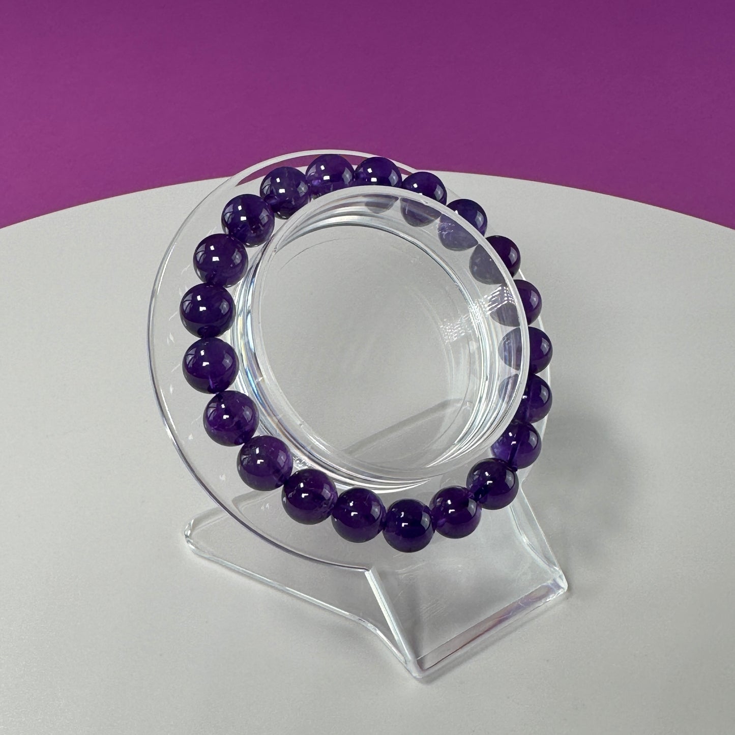 Amethyst Bracelet - 8 Millimeter Beads