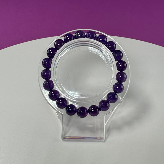 Amethyst Bracelet - 8 Millimeter Beads