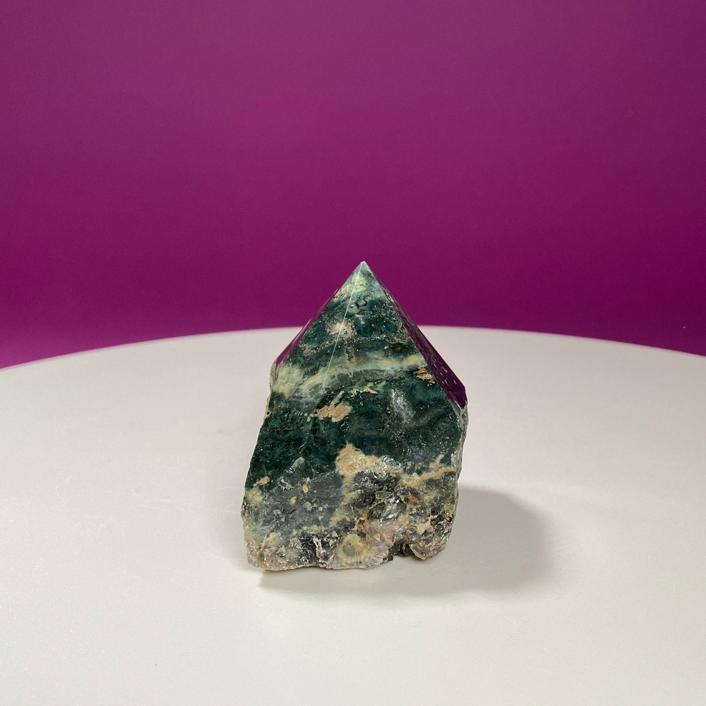 Moss Agate Top Polished Point