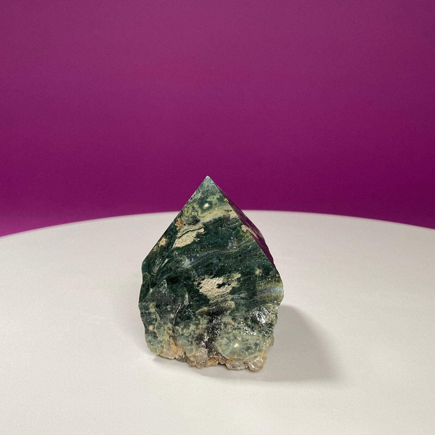 Moss Agate Top Polished Point