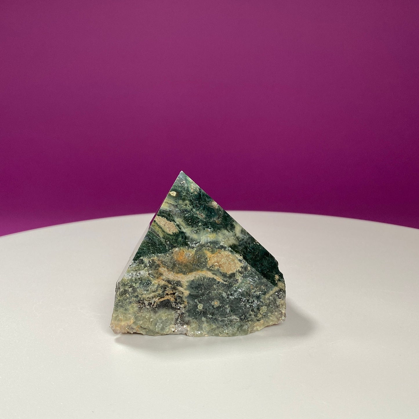 Moss Agate Top Polished Point