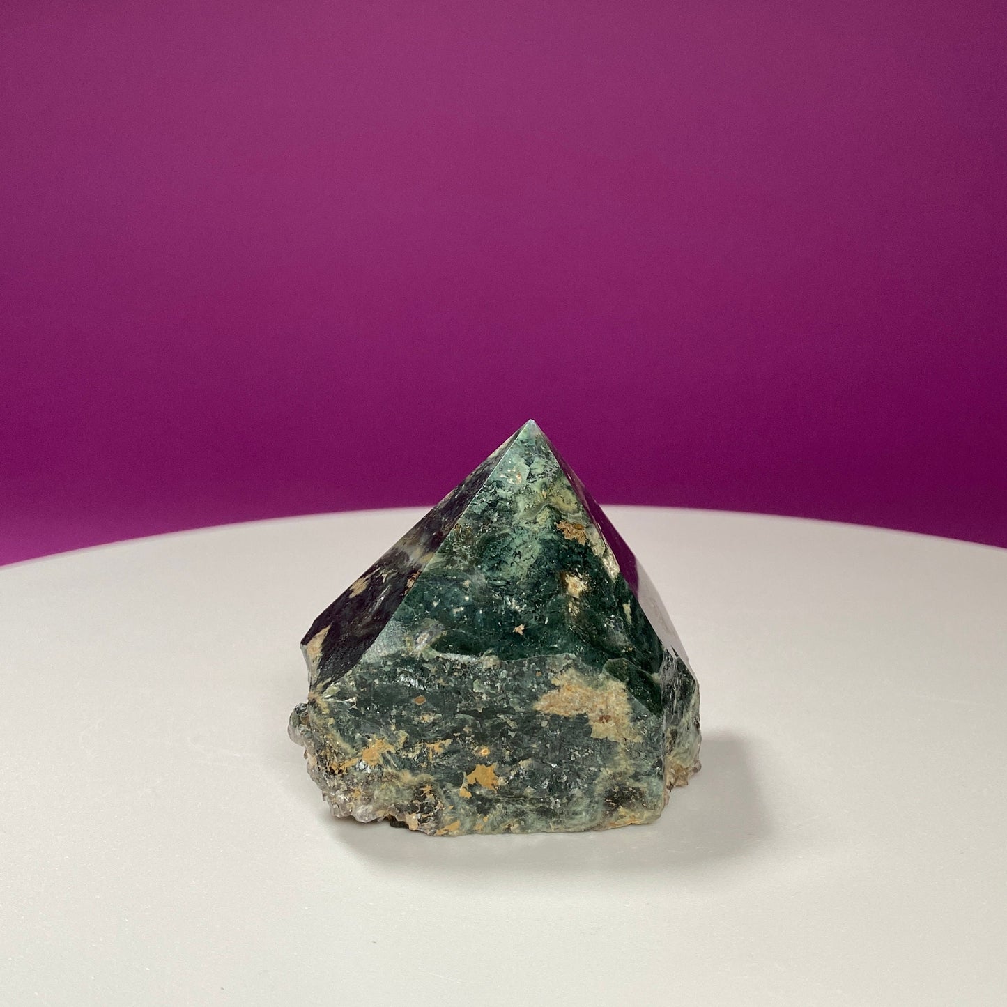 Moss Agate Top Polished Point