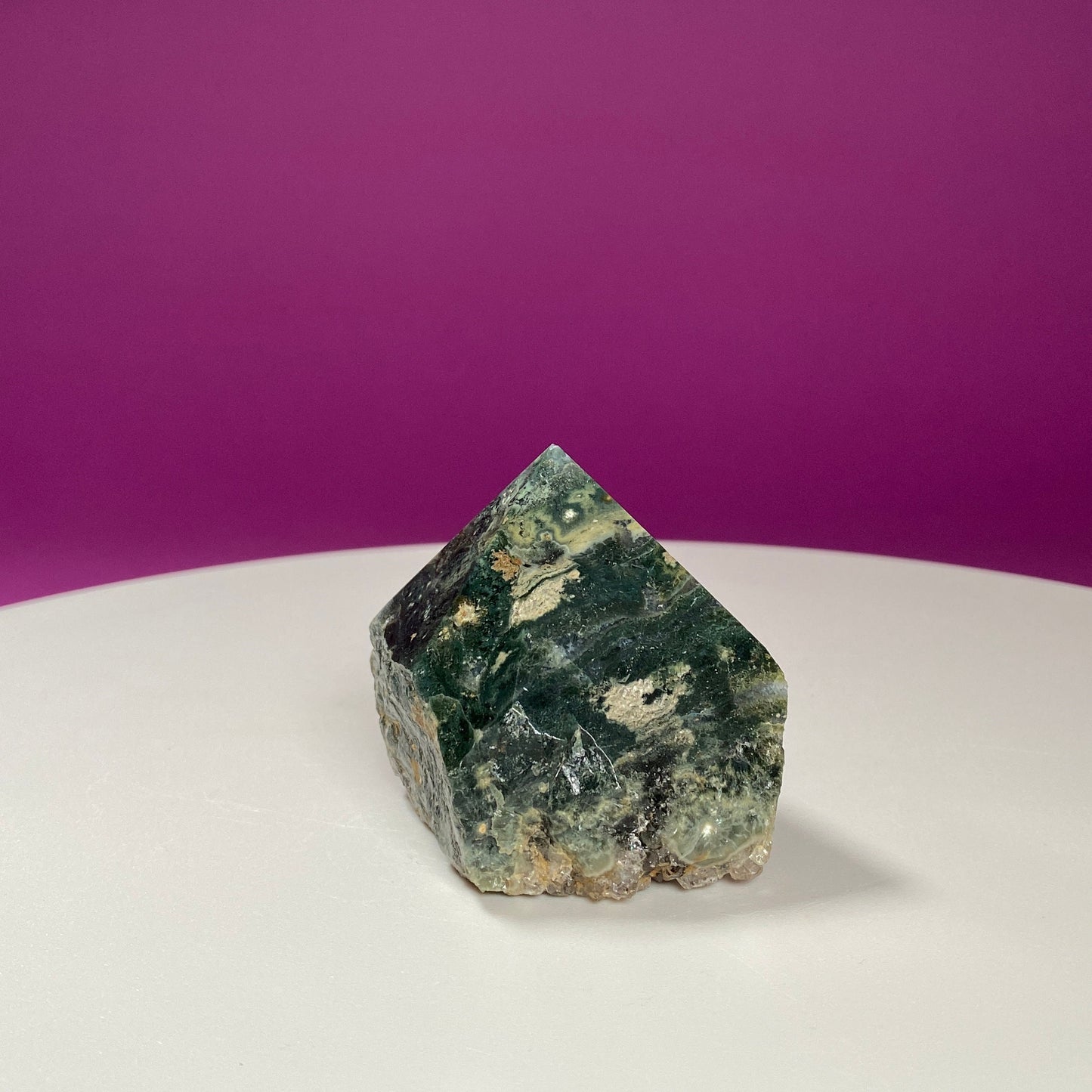 Moss Agate Top Polished Point