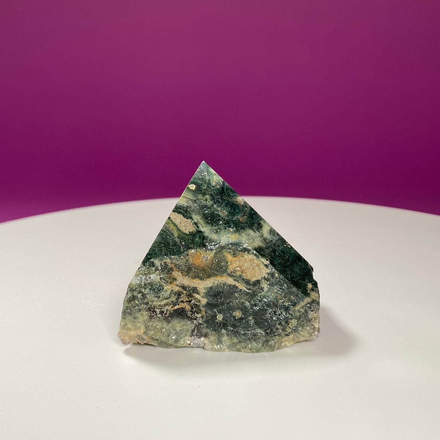 Moss Agate Top Polished Point