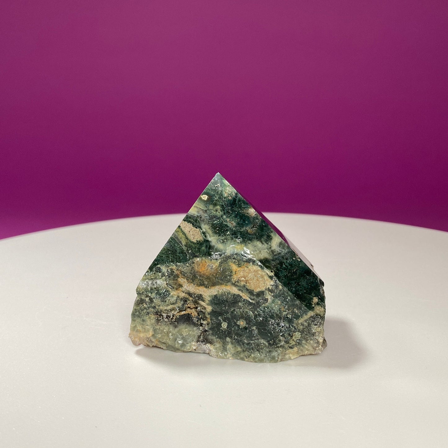 Moss Agate Top Polished Point