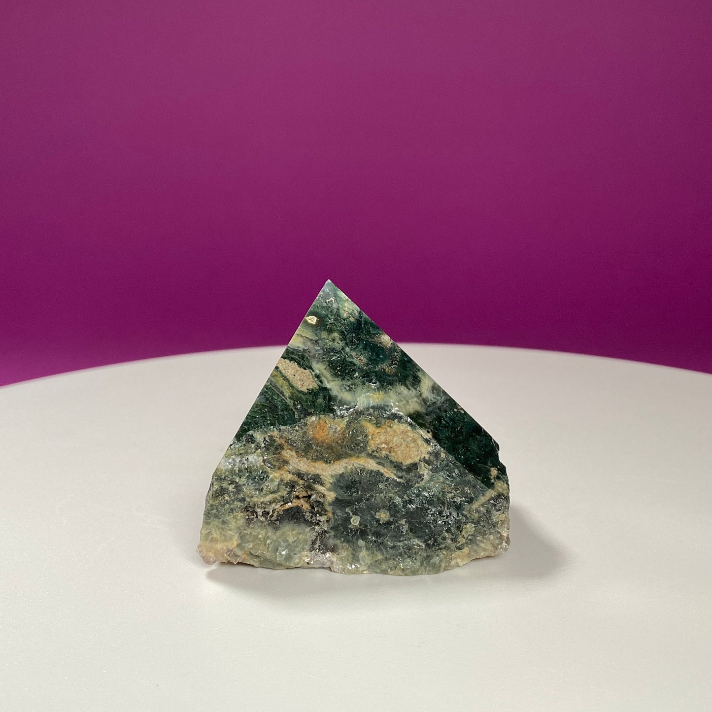 Moss Agate Top Polished Point