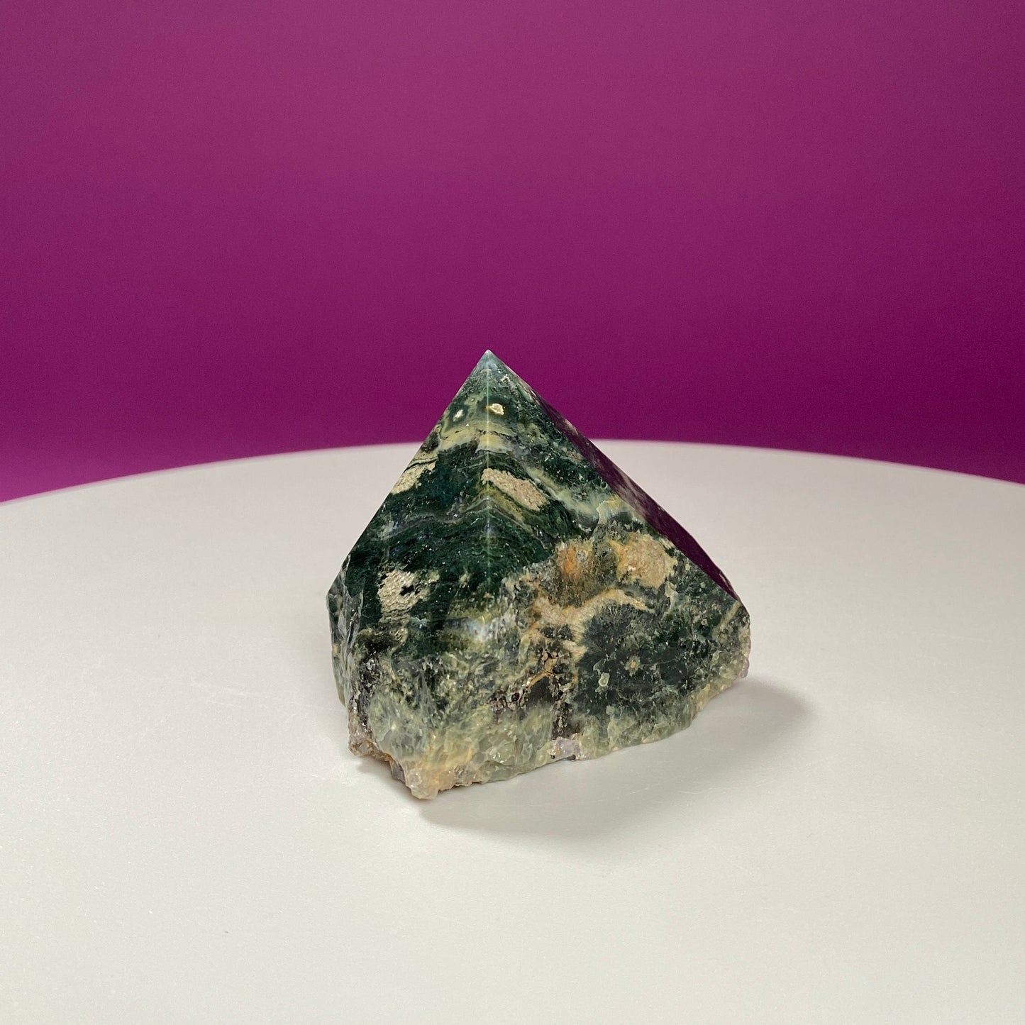 Moss Agate Top Polished Point