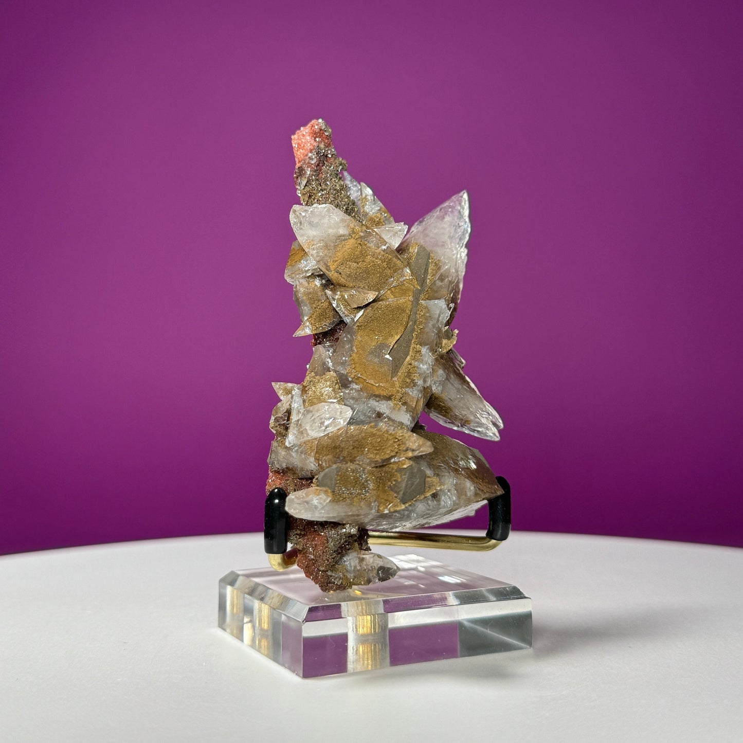 Calcite Specimen (Leiping Mine, Hunan, Guangxi, China) (Includes Metal/Acrylic Stand)