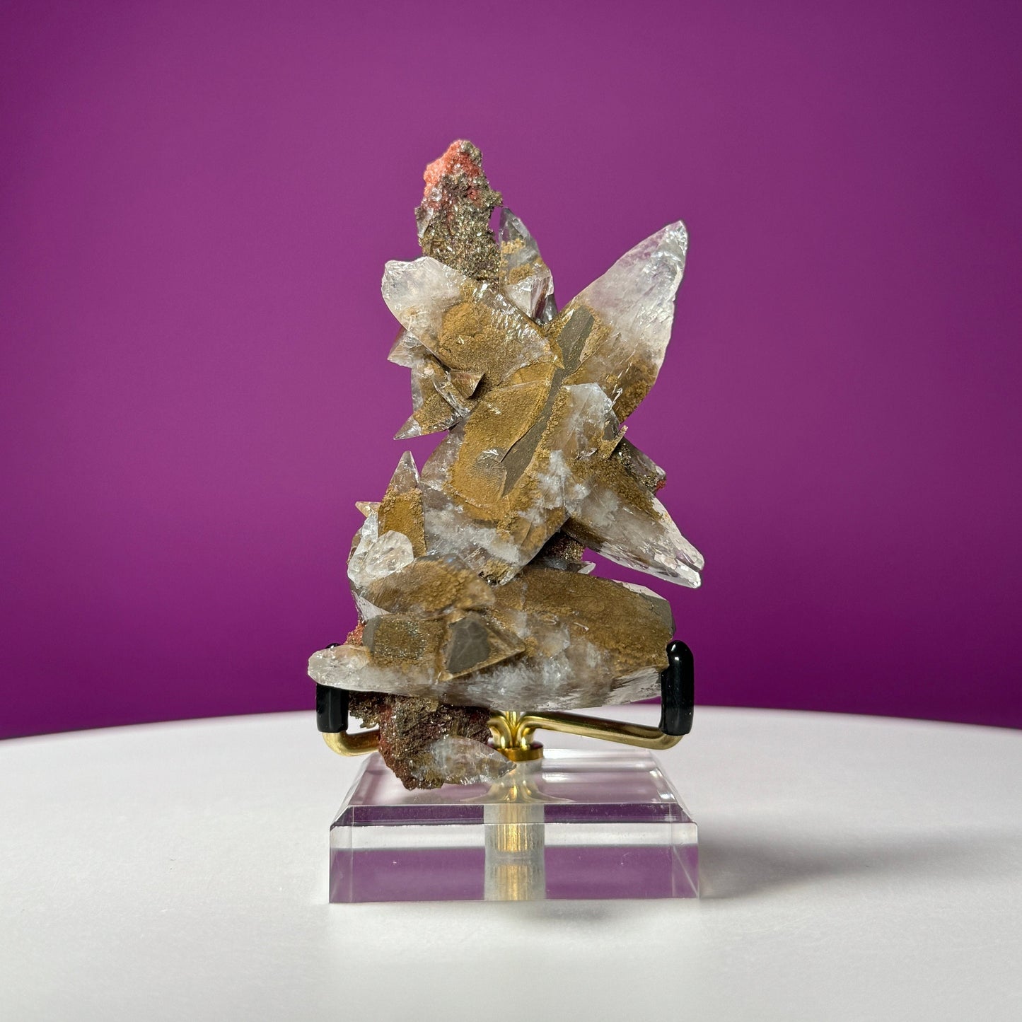 Calcite Specimen (Leiping Mine, Hunan, Guangxi, China) (Includes Metal/Acrylic Stand)