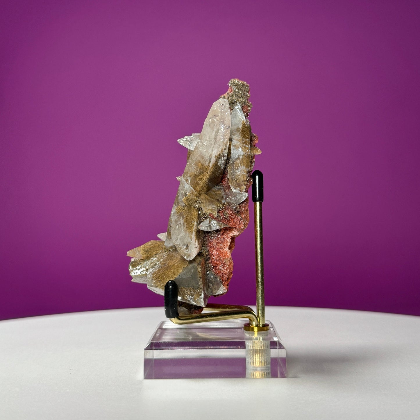 Calcite Specimen (Leiping Mine, Hunan, Guangxi, China) (Includes Metal/Acrylic Stand)