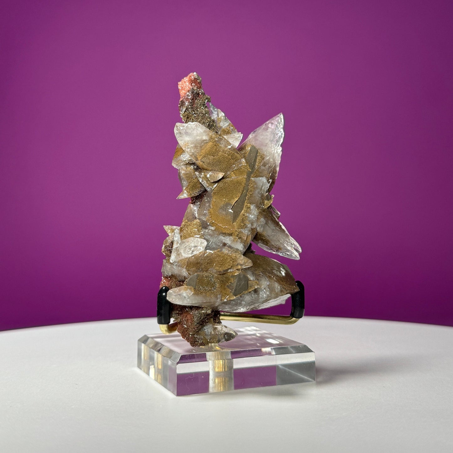 Calcite Specimen (Leiping Mine, Hunan, Guangxi, China) (Includes Metal/Acrylic Stand)