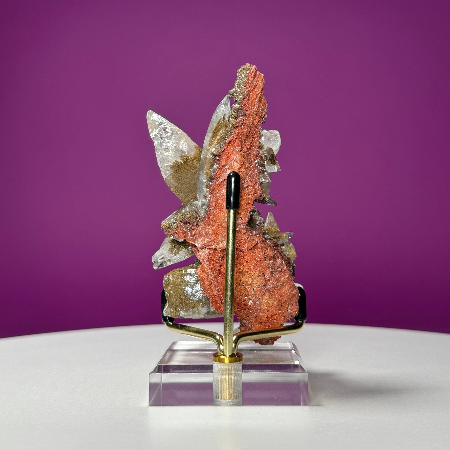 Calcite Specimen (Leiping Mine, Hunan, Guangxi, China) (Includes Metal/Acrylic Stand)