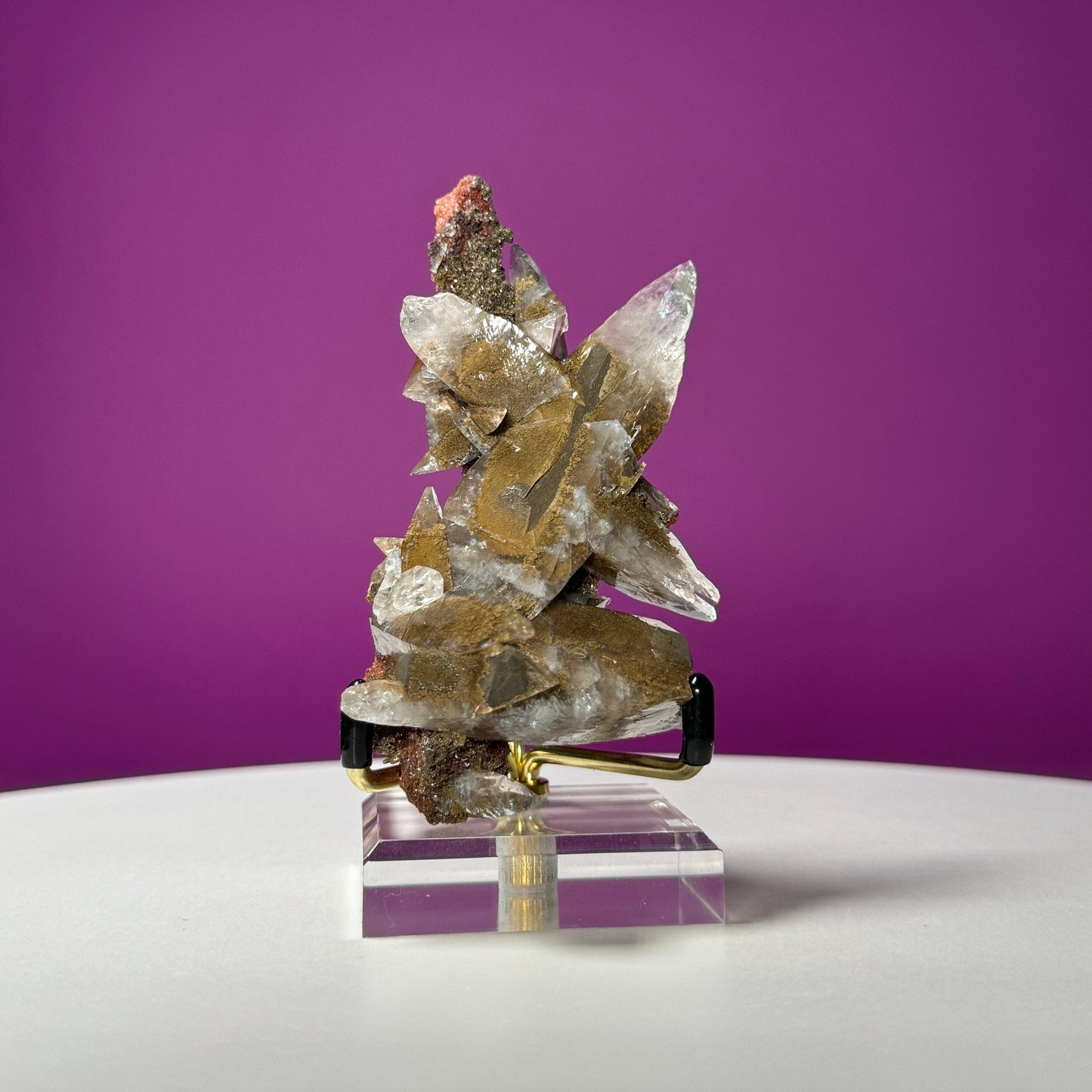 Calcite Specimen (Leiping Mine, Hunan, Guangxi, China) (Includes Metal/Acrylic Stand)