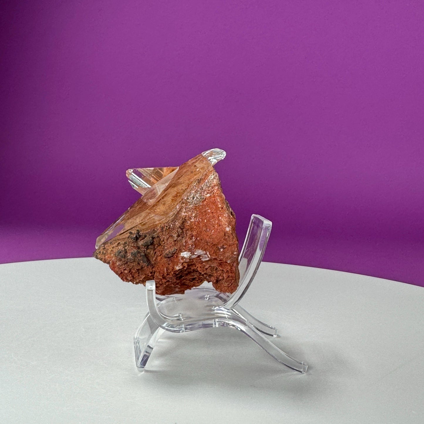 Selenite on Matrix-New Find!!! (Bermejillo, Durango, Mexico) (Includes Acrylic Stand)