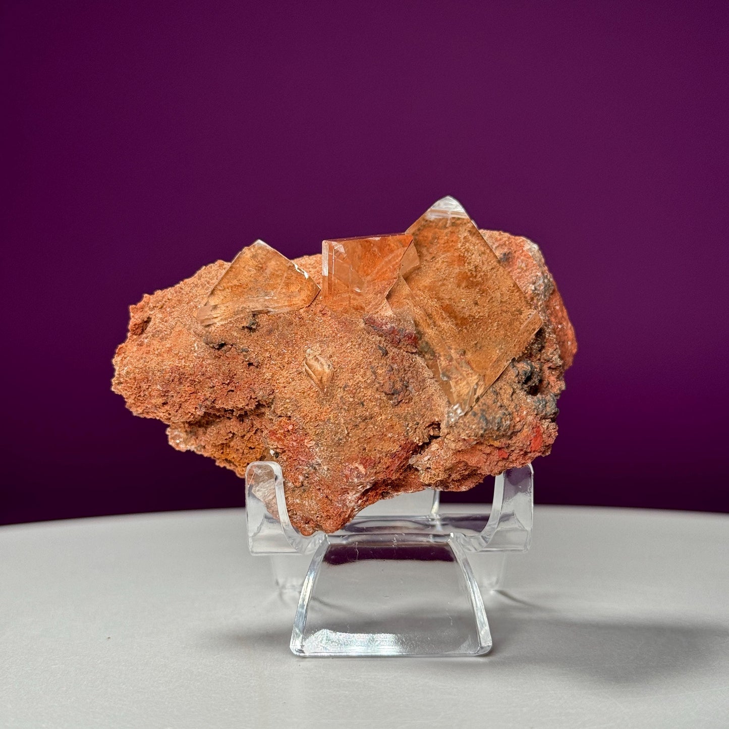 Selenite on Matrix-New Find!!! (Bermejillo, Durango, Mexico) (Includes Acrylic Stand)
