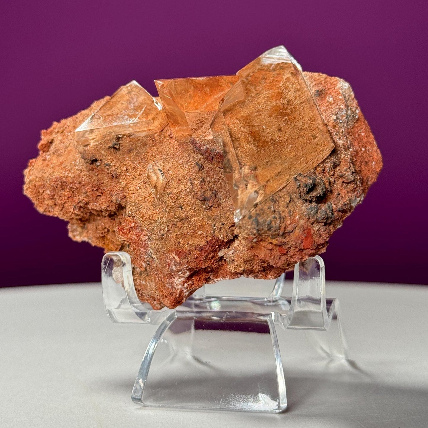 Selenite on Matrix-New Find!!! (Bermejillo, Durango, Mexico) (Includes Acrylic Stand)