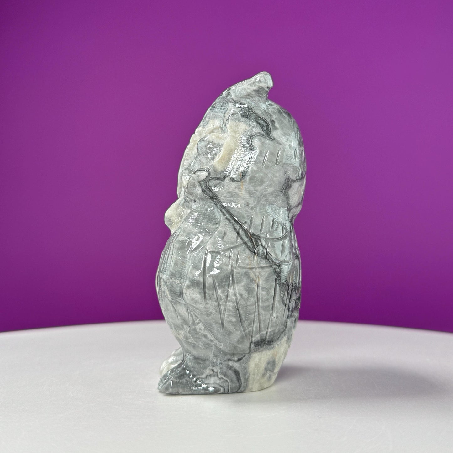 Picasso Jasper Owl Carving