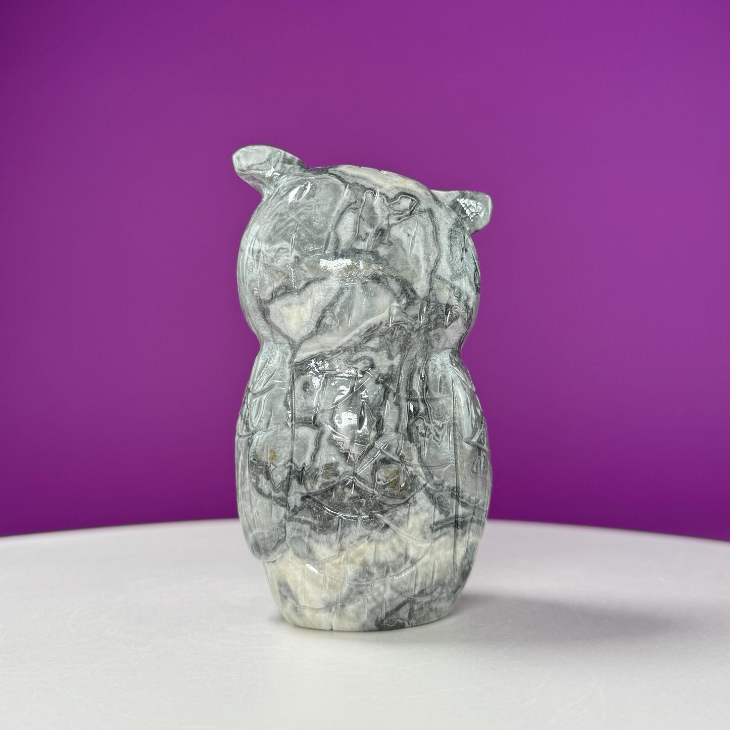 Picasso Jasper Owl Carving