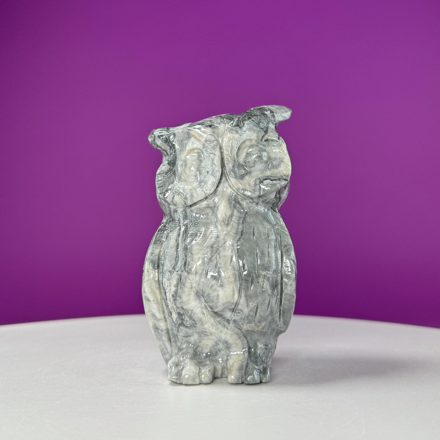 Picasso Jasper Owl Carving