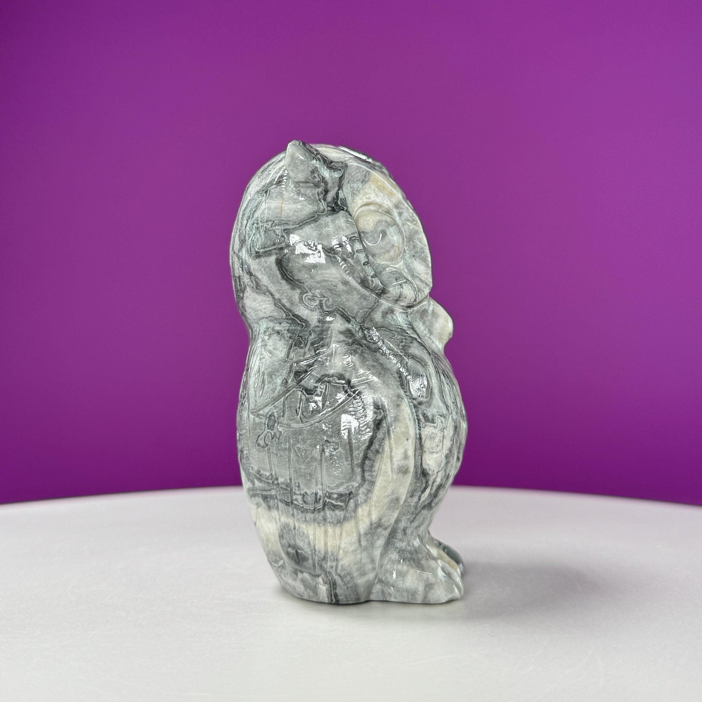 Picasso Jasper Owl Carving