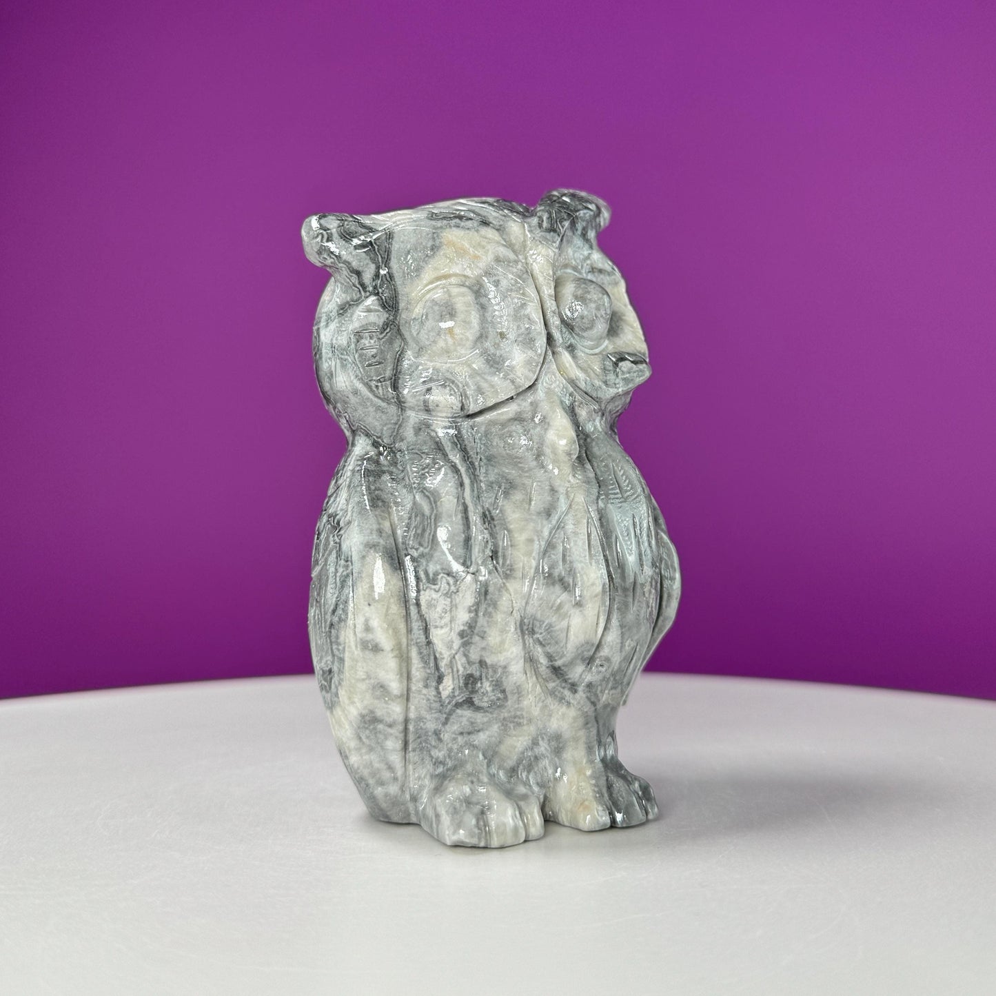 Picasso Jasper Owl Carving