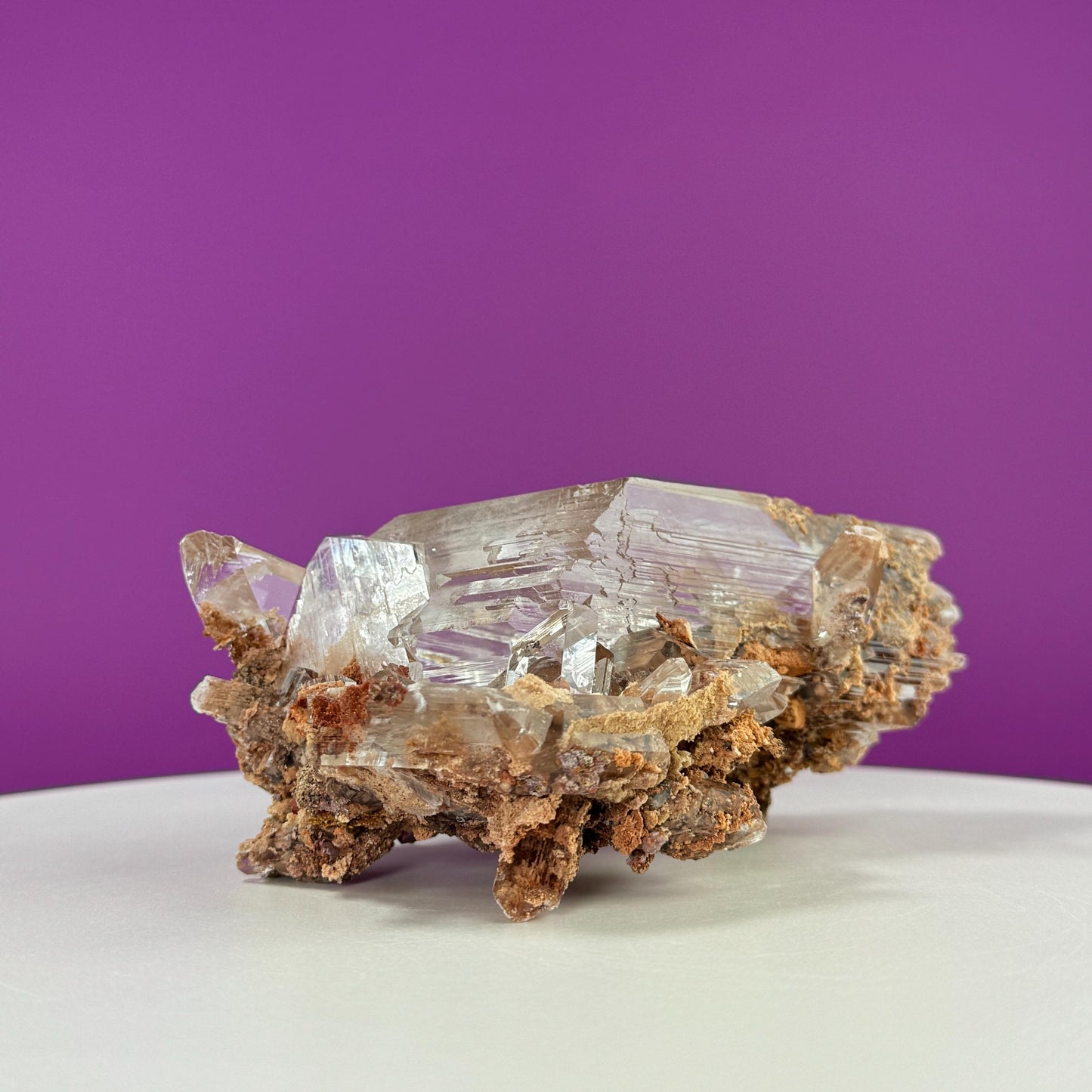 Selenite on Matrix-New Find!!! (Bermejillo, Durango, Mexico)