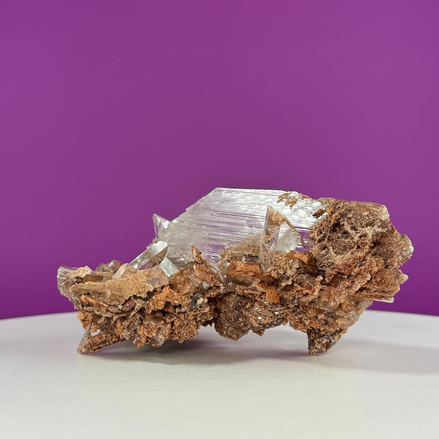 Selenite on Matrix-New Find!!! (Bermejillo, Durango, Mexico)