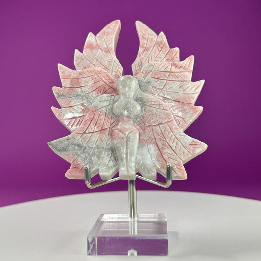 Pink Opal Angel (Option With Stand)