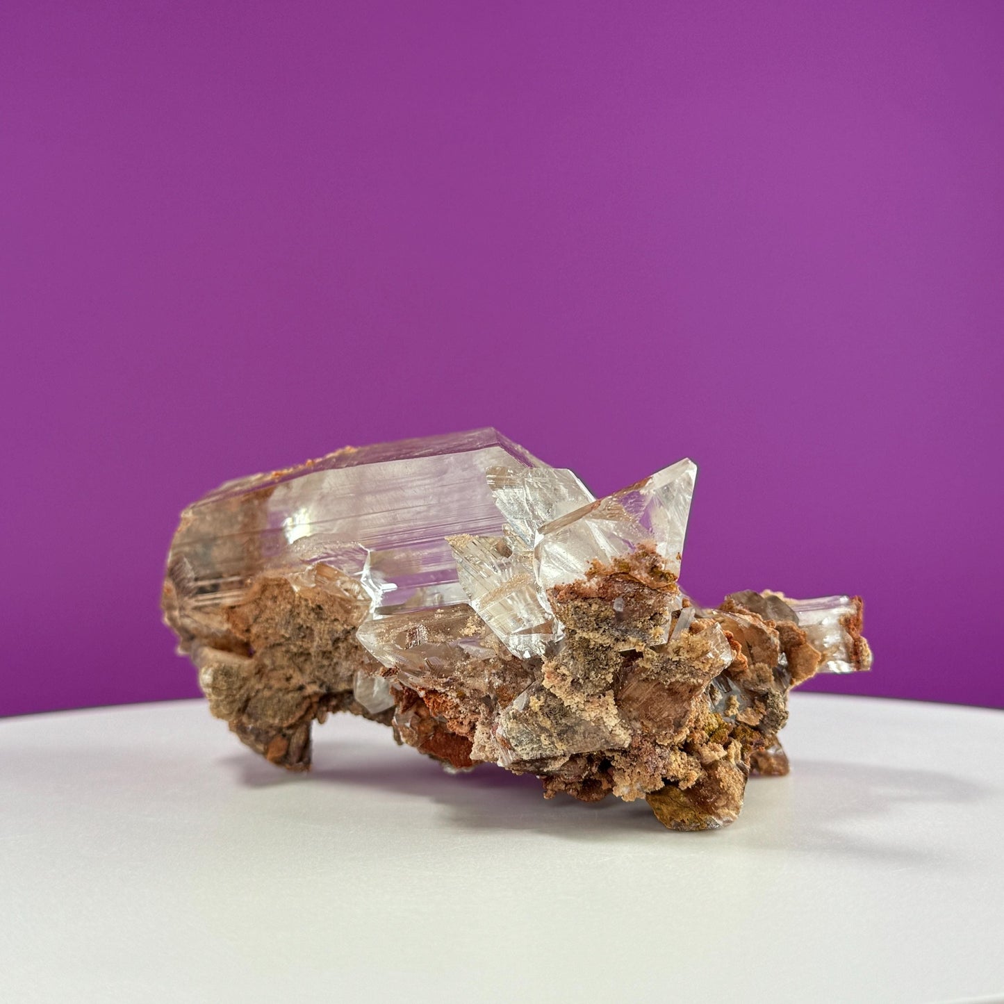 Selenite on Matrix-New Find!!! (Bermejillo, Durango, Mexico)