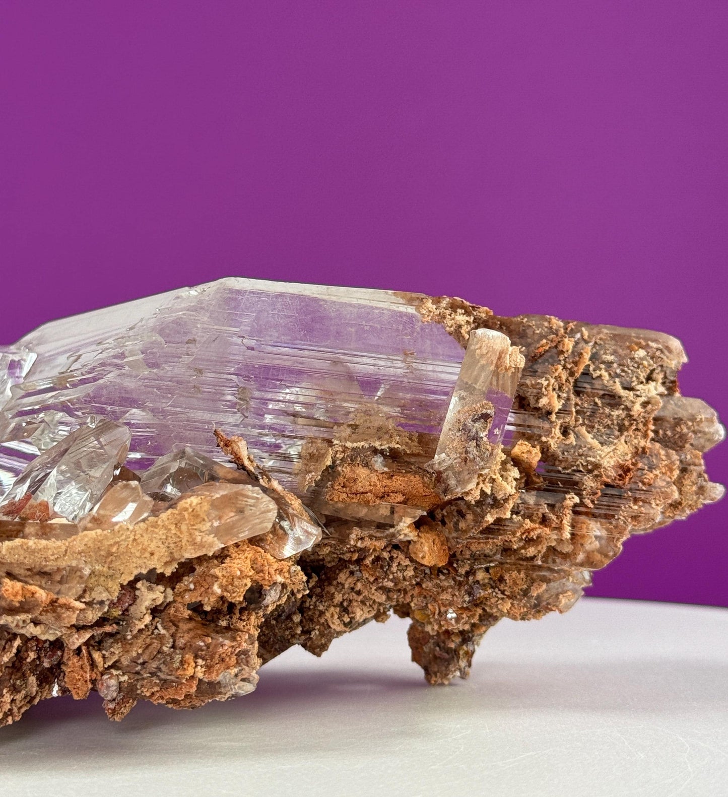 Selenite on Matrix-New Find!!! (Bermejillo, Durango, Mexico)