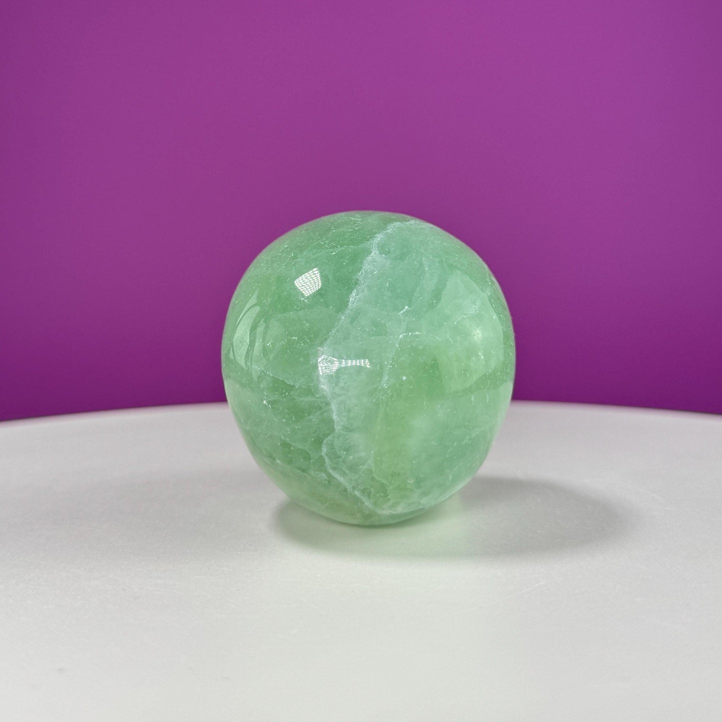 Green Fluorite Skull Carving (UV Reactive)