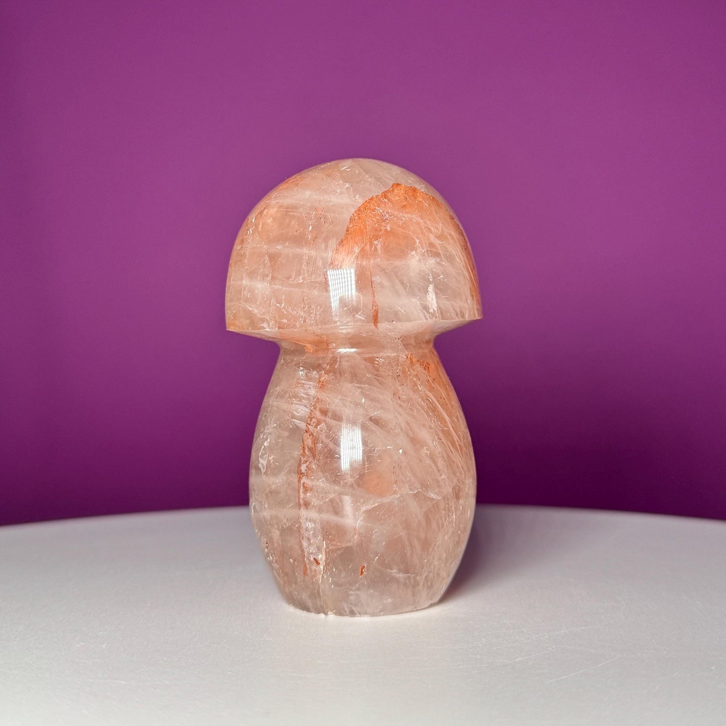 Red Hematoid Quartz Mushroom Carving