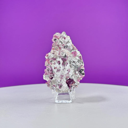 Pink Garnet Specimen (Mexico) (Includes Acrylic Stand)